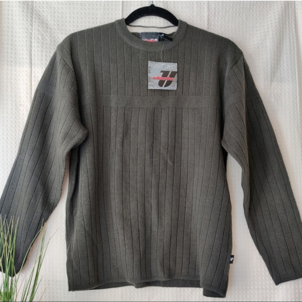 U-kan-b-u Olive Green Boys Pullover Sweater Size Large